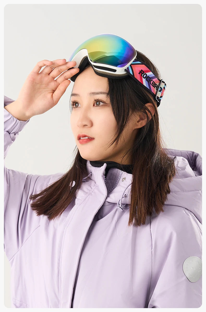 ROCKBROS Skiing Snowboarding Eyewear Goggles for Adult / Child Windproof Anti-fog Snow Ski Glasses Winter Sports Accessories
