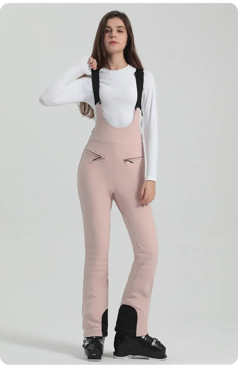 Winter New Skiing Pants 2025 Female Slim Snow Trousers Women Sport Windproof Ski Overalls Outdoor Mountain Snowboard Jumpsuits