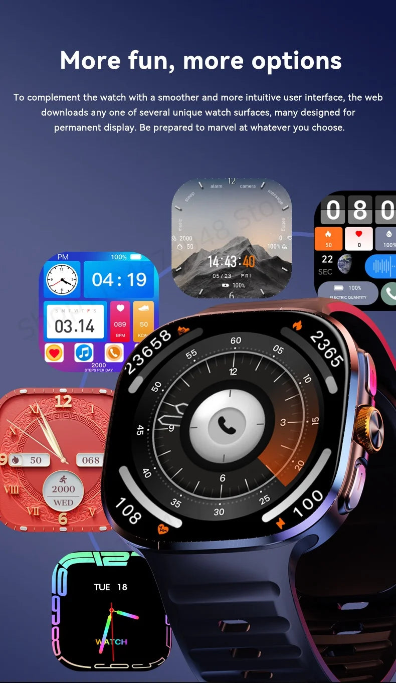M99 Smart Watch Android 10.0 Smartwatch With Sim Card Rotary Camera GPS WIFI Compass 512GB Storage 2.4inch larger Amoled Screen