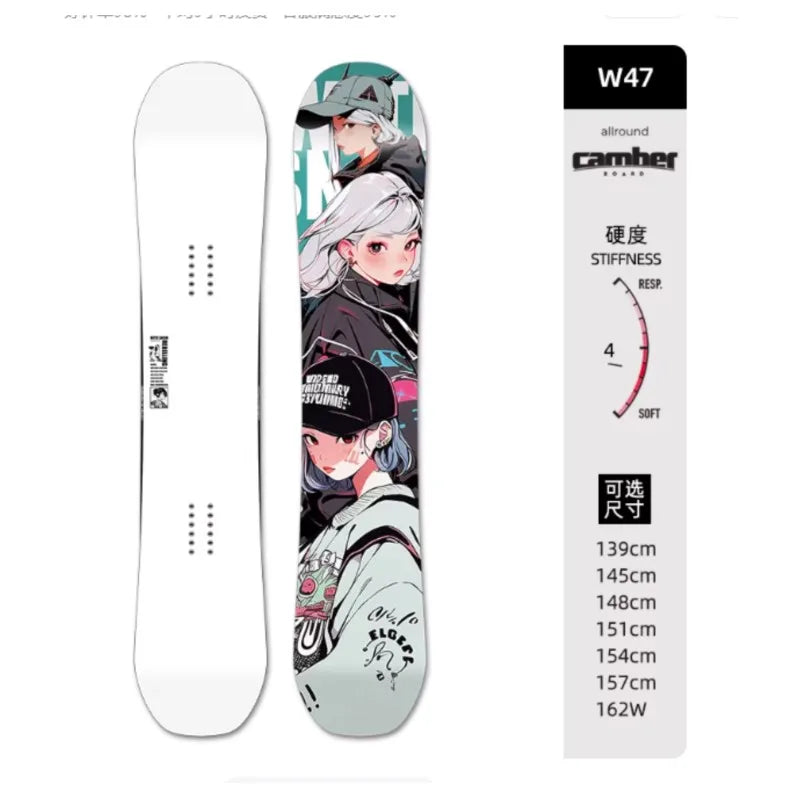 санки для катания Unisex Skiing Equipment All Terrain Area Flat Board Engraved Snowboard