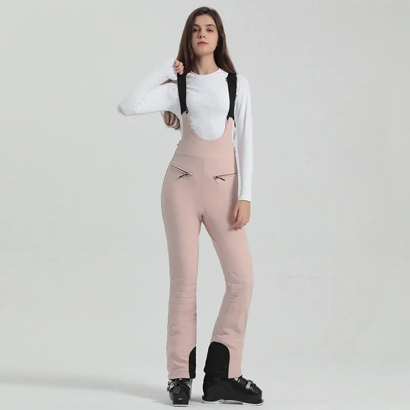 Winter New Skiing Pants 2025 Female Slim Snow Trousers Women Sport Windproof Ski Overalls Outdoor Mountain Snowboard Jumpsuits