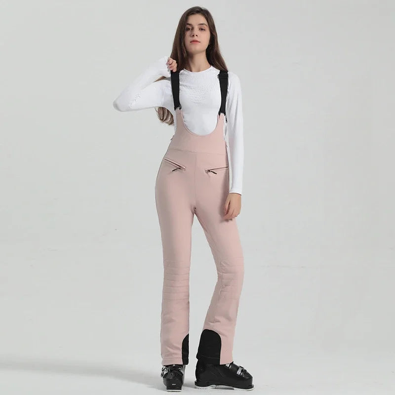 Winter New Skiing Pants 2025 Female Slim Snow Trousers Women Sport Windproof Ski Overalls Outdoor Mountain Snowboard Jumpsuits