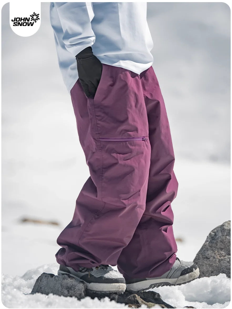 John Snow 2025 3L Ski Jacket & Pants Set Waterproof Snowboard Suit Thermal Winter Sports Gear with Fleece Lining for Men & Women