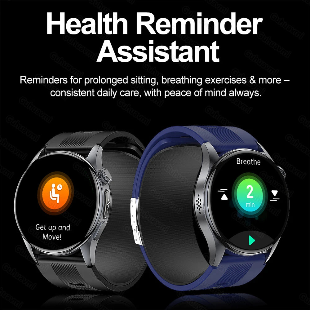 Smartwatch  AMOLED Screen Call ECG Sport Watchs Air pump Measurement BP Micro physical examination AI dial Smart Watch Men Women