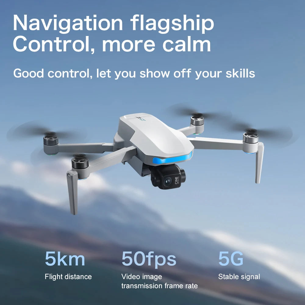 S-X1 MAX GPS Drone 4K Camera 3-Axis Gimbal EIS 5KM Digital Transmission Brushless Motor Quadcopter with 4.5" Screen Remote 231g