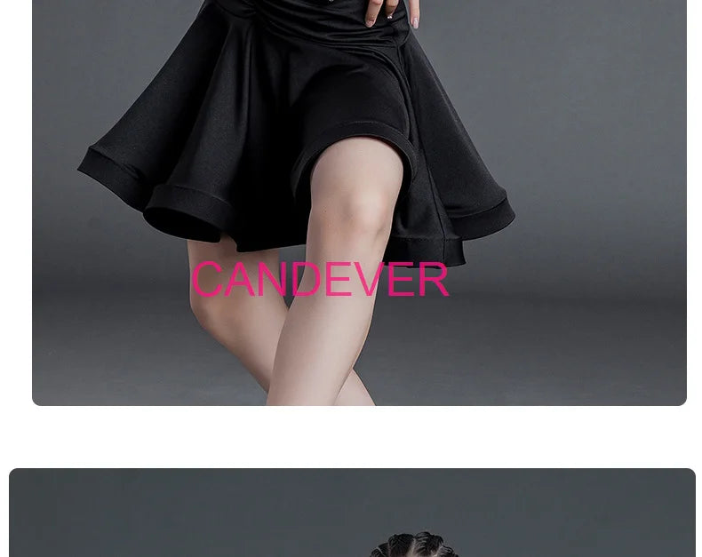 sexy Latin Dance Costume For Girls Ballroom Salsa Tango top Skirts Kids Child lace Leopard Latin Dance Split Dress Leotard Skirt