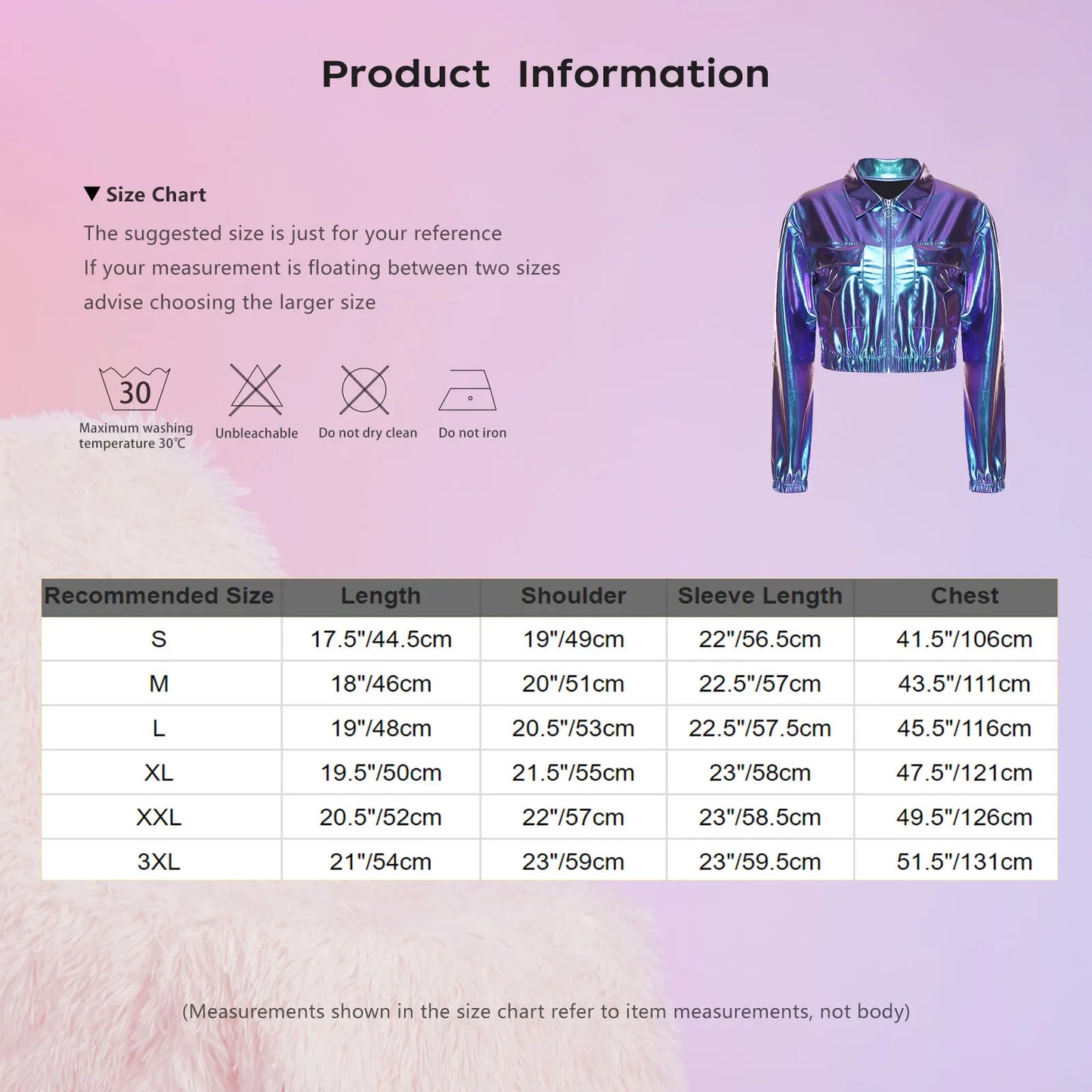 Womens Metallic Shiny Cropped Jacket Lapel Long Sleeve Front Zipper Chest Flap Pockets Crop Outerwear Biker Motor Jacket Tops