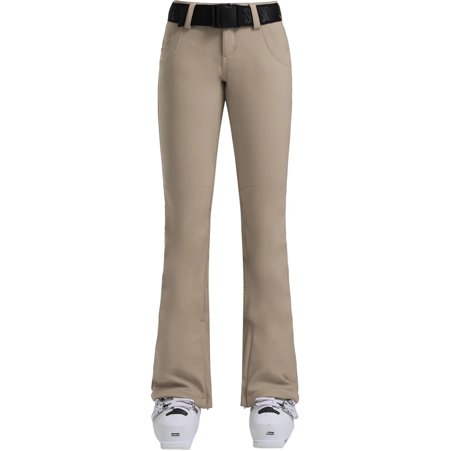 New Women's Ski Pants Stretch Slim-fit Dual-layer Insulated Professional Windproof Waterproof Breathable Solid Color Ski Pants