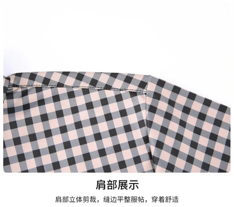 High End Man's Plaid Shirts Non-iron Business Fashion Leisure Tops Luxurious Male Short Sleeve Summer Quality Thin Shirt for Men