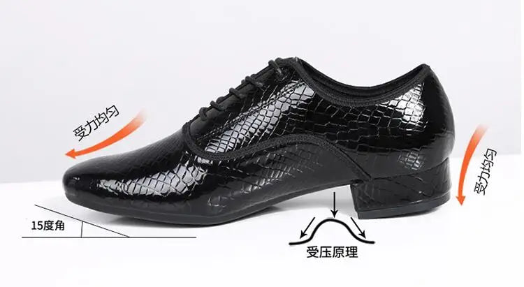 XIHAHA New Fashion Style Men's Latin Dance Shoes Leather Ballroom Tango Male Latin Dancing Shoe for Man Boy Sneaker Jazz Shoes