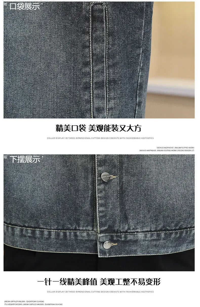 Winter Men's Denim Jacket Thicken Fleece Warm Coats Fashion Classic Hooded Slim Biker Jeans Jacket Outwear