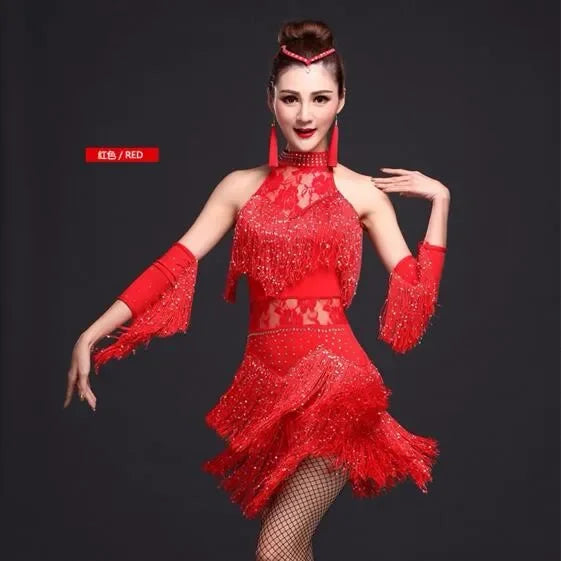 2026 New Latin Dance Dress Women/Girls/Lady New Sexy Fringe Salsa/Ballroom/Tango/Cha Cha/Rumba/Samba/Latin Dresses For Dancing