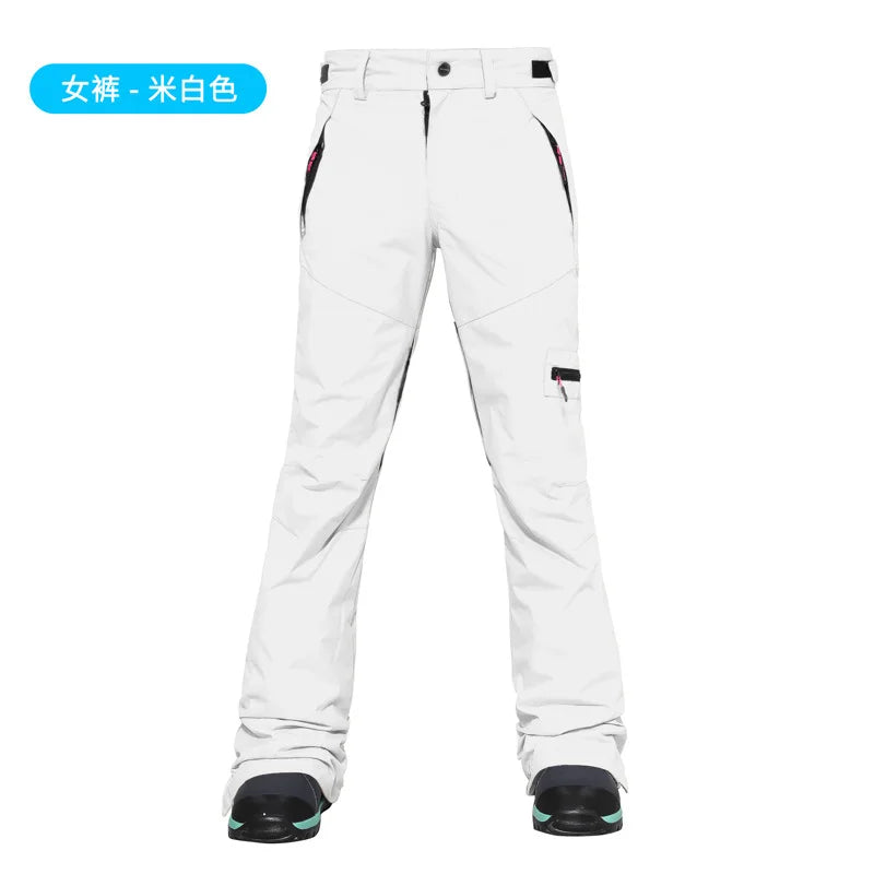 Skinny Snowboard Ski Pants Women's and Men's Snow Pants Waterproof Wind Warm Snow Pants Slim Ski Suit