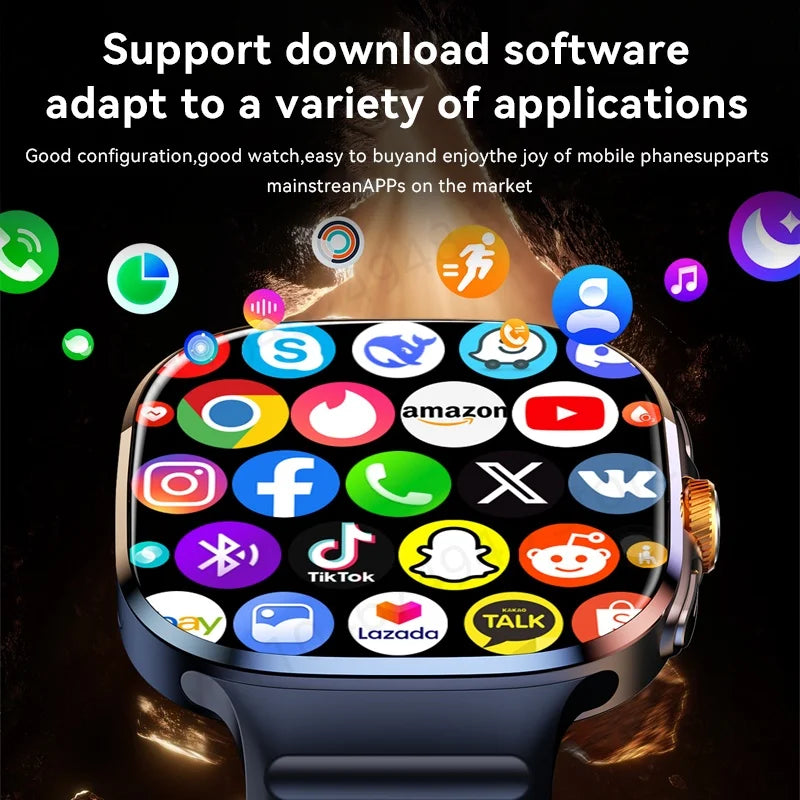 M99 Smart Watch Android 10.0 Smartwatch With Sim Card Rotary Camera GPS WIFI Compass 512GB Storage 2.4inch larger Amoled Screen