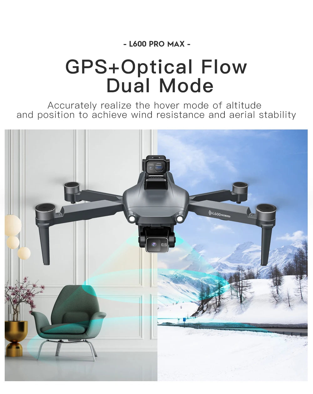 L600 PRO MAX / PRO GPS Drone Professional 4K HD Dual Camera 3-Axis PTZ Brushless Obstacle Avoidance 5G WIFI RC Quadcopter Toys