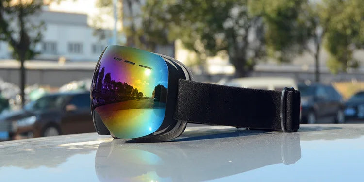 JSJM New Ski Goggles Men Women Double Layers Anti-Fog Big Ski  UV400 Glasses Protection Skiing Winter Snow Snowboard Goggles