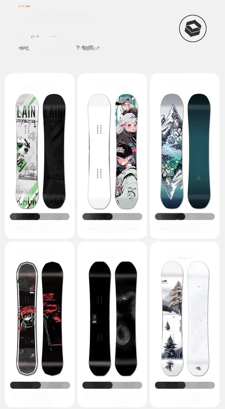 Premium Wood Core Snowboards - Customizable All-Mountain  Boards For Adults & Youth Profile Two-Piece Wear Carbon