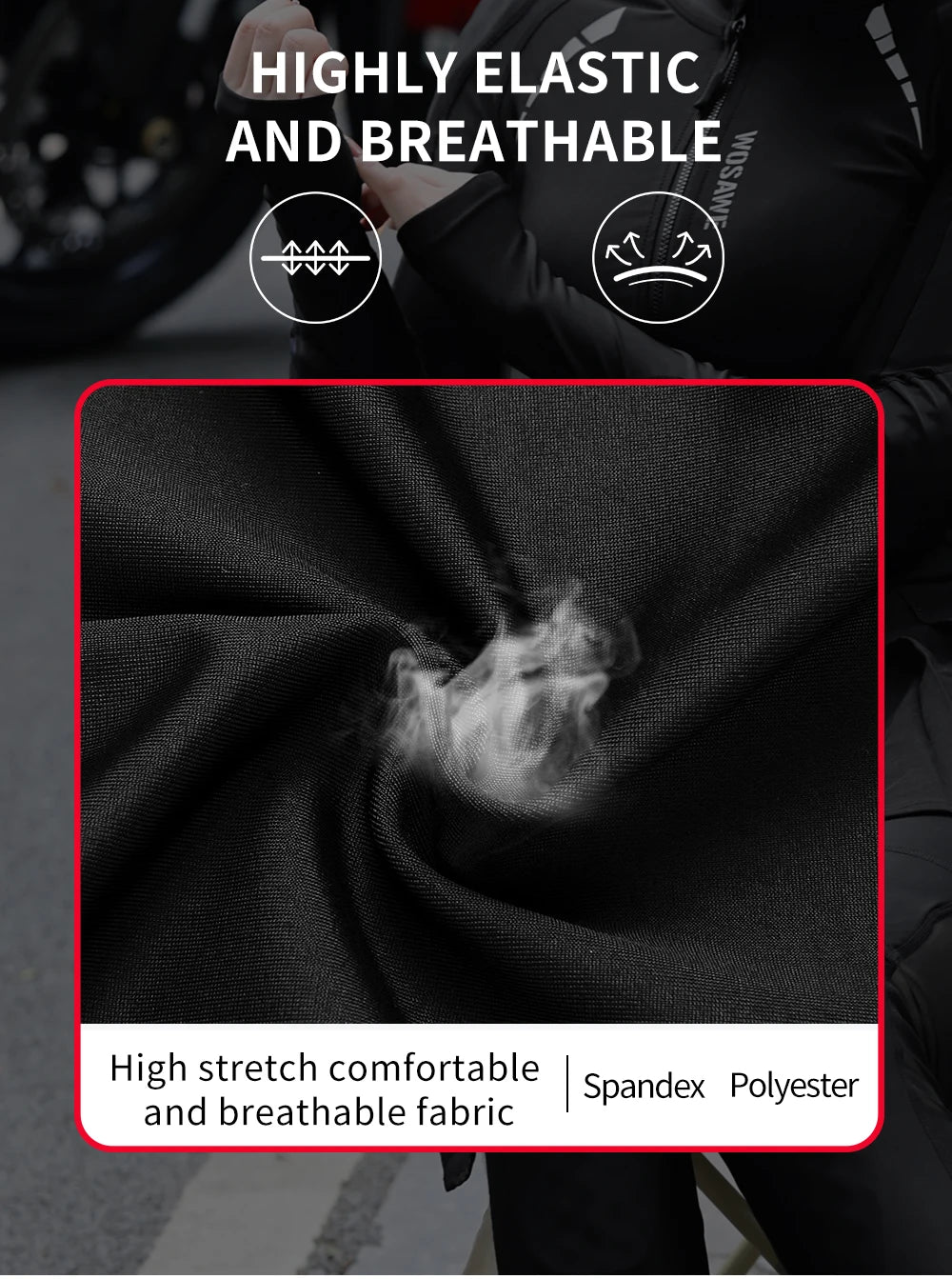 WOSAWE Summer Breathable Women's Motocross Motorcycle Armor Knight Riding Protect Anti Fall Soft Motorbike Armors Racing Jacket