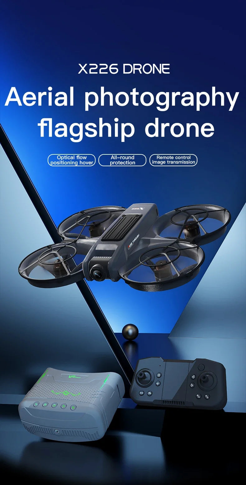 X226 Screen VR Control Drone 4K Professional Camera HD Aerial Photography Dual-Camera Omnidirectional Obstacle Avoidance Drone