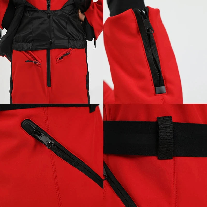 Snowboard Jackets 2025 Mountain Winter Hooded Woman Snow Jackets Outdoor Skiing Jacket Sports Outerwear Windproof Warm Tracksuit