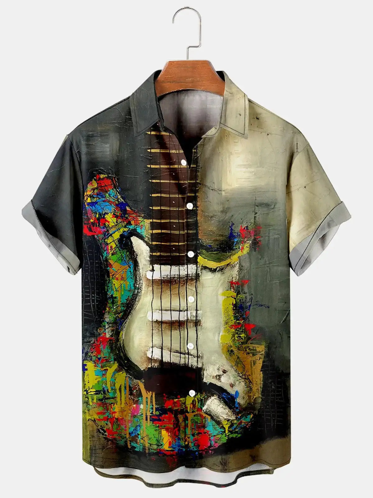 New Hawaii Spring/Summer Fashion Leisure Street Walk Tourist Beach Printed Full Open Short Sleeve Button Shirt, Quick Shipping