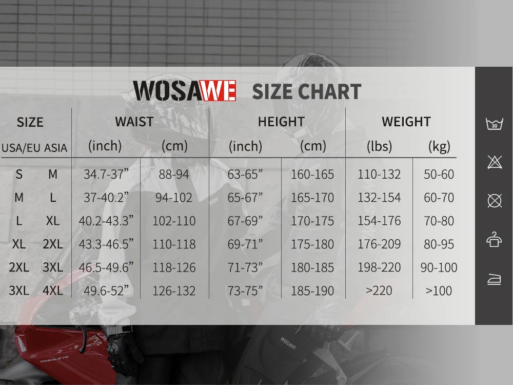 WOSAWE Motorcycle Raincoat Men Women Waterproof Motorcycle Rider Raincoat Moto Raincoat Jacket Biker Raincoat
