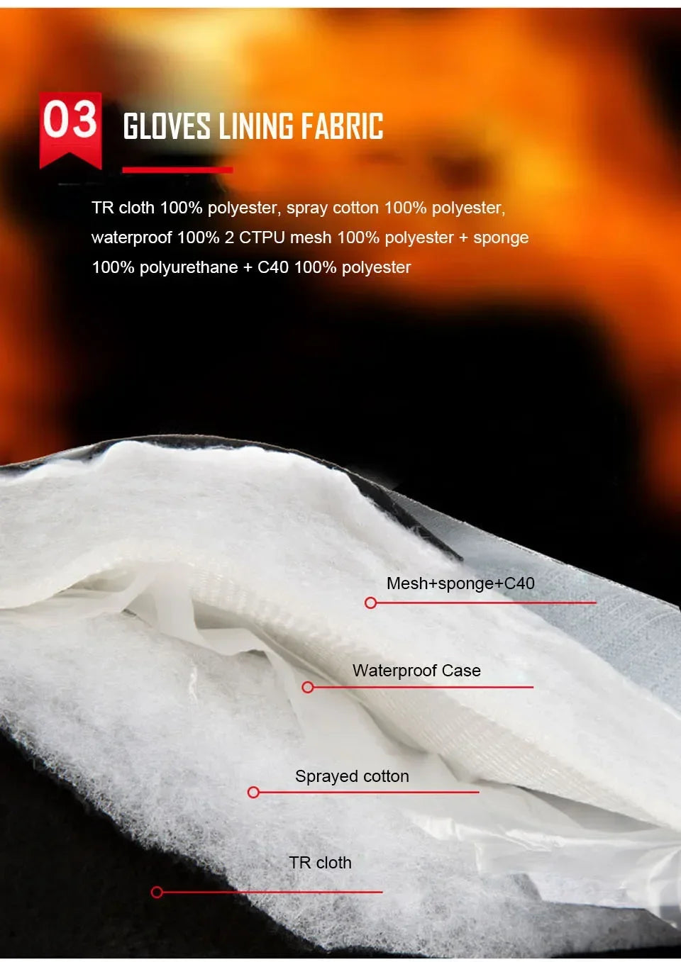 3M Cotton Heating Gloves Winter Hand Warmer Electric Thermal Gloves Waterproof Heated Cycling Motorcycle Bicycle Ski Outdoor