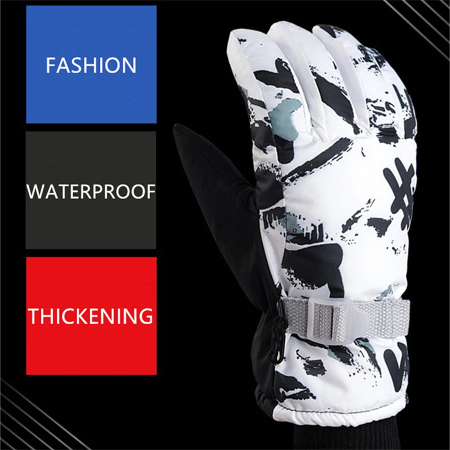 Winter Snow Ski Gloves Unisex Non-slip Touch Screen Waterproof Motorcycle Cycling Skiing Fleece Warm Sports Snowboard Glove
