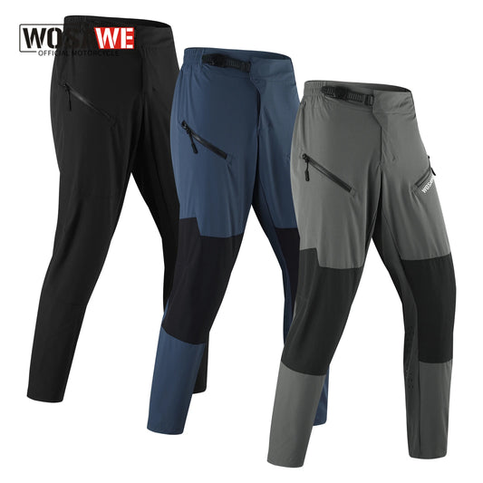 WOSAWE Men's Motorcycle Pants Summer Motocross Clothing Off Road BMX ATV DH Mountain Bike Cycling Moto Long Pants