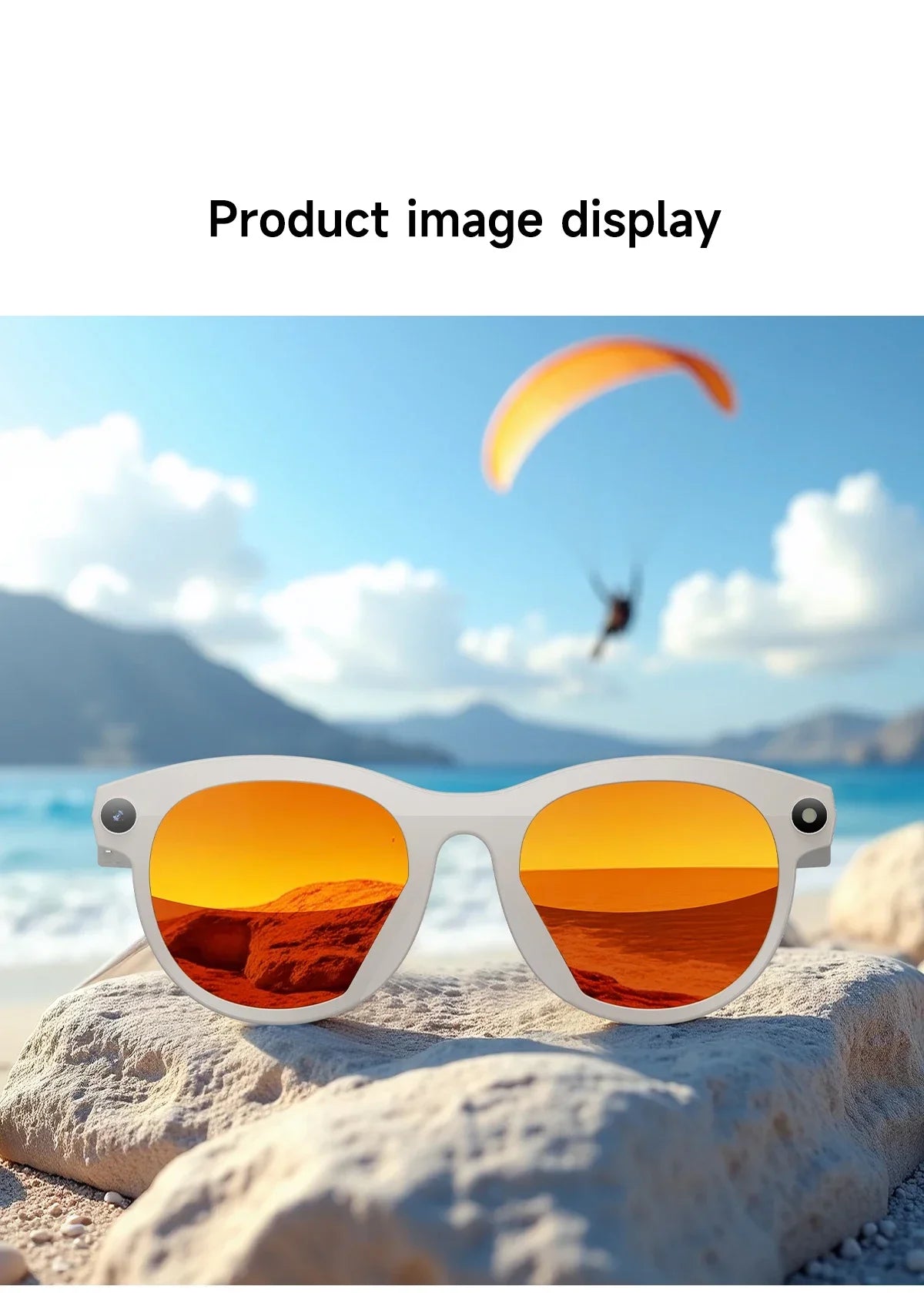 New Smart Glasses Men 8MP Camera WiFi Bluetooth Touch Control IP65 Waterproof AI Translation Noise Cancelling AI Glasses Women