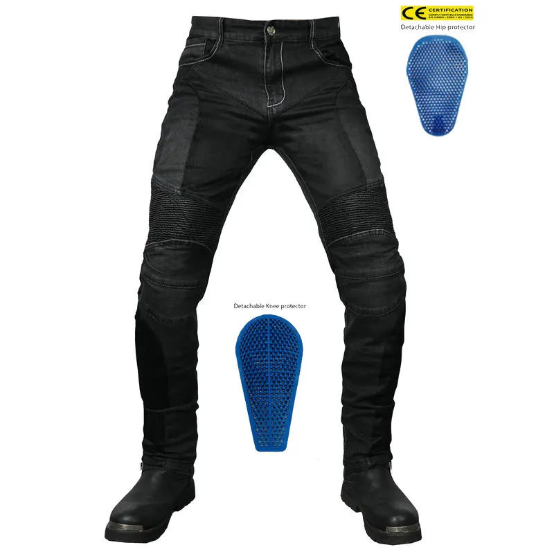 2024 New PK719 Upgrade Model Motorcycle Summer Riding Jeans With Breathable Net Knight CECertification Equipment Anti-fall Pants