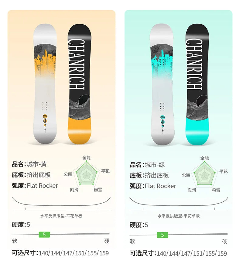 All-in-one Snowboard Professional Snowboard For Beginners Park Flat Snowboard Adult Set Anti-slip ABS Material 스키용품 Snowboard