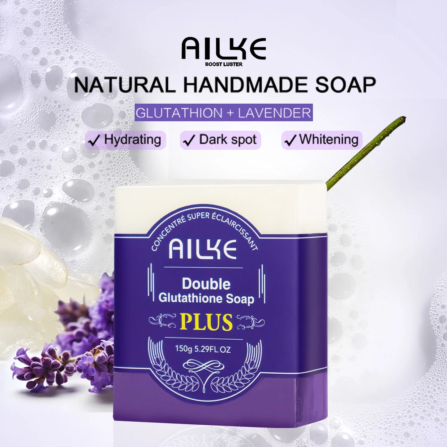 AILKE Double Glutathione Whitening Set For All Skin Types, Reduce Dark Spots, Melanin, Freckles, Chloasma, Even Skin Tone
