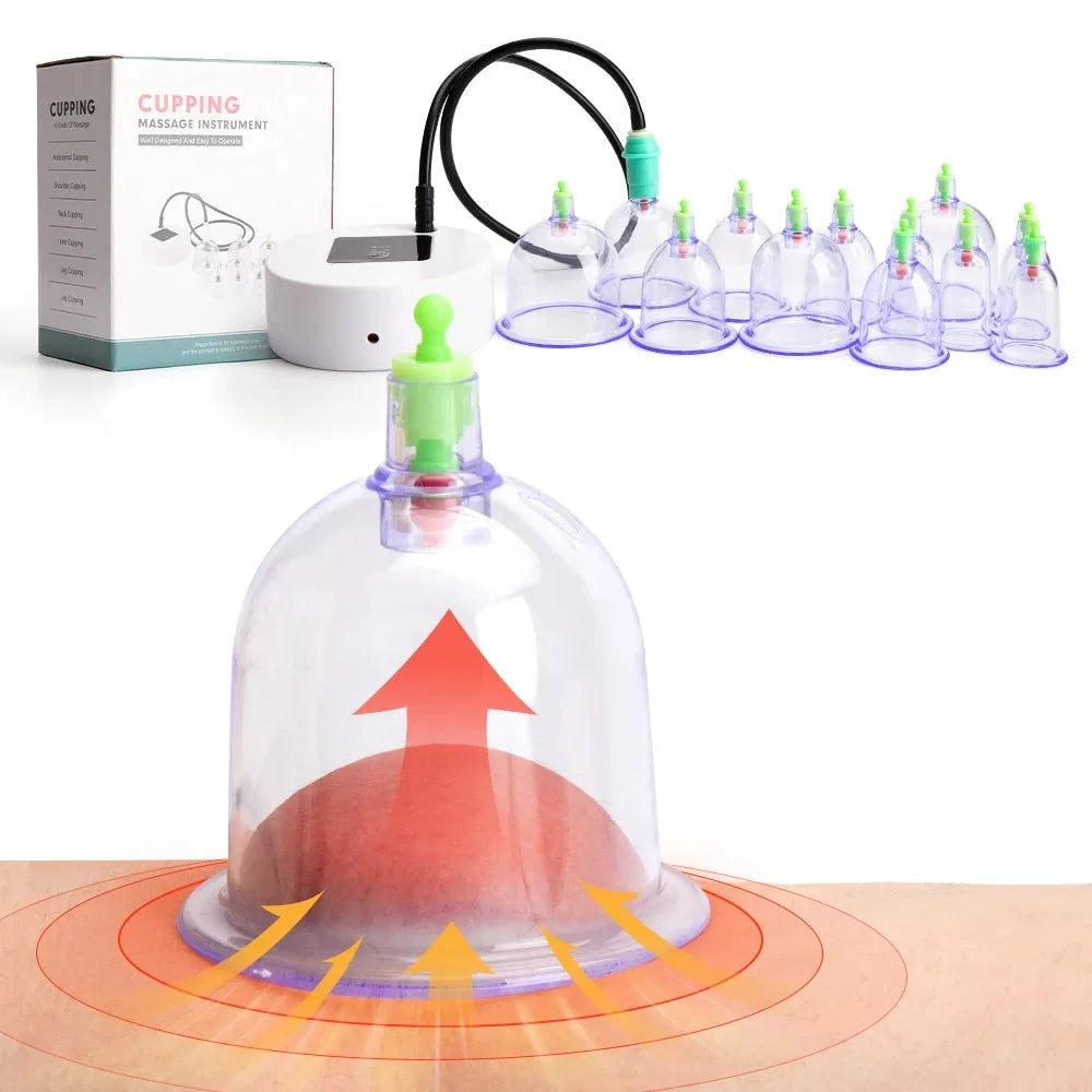 Tuhopeta Electric Vacuum Cupping Body Massager jar Suction Scraping Cup Fat Burner Therapy Anti Cellulite Slimming Body Cans