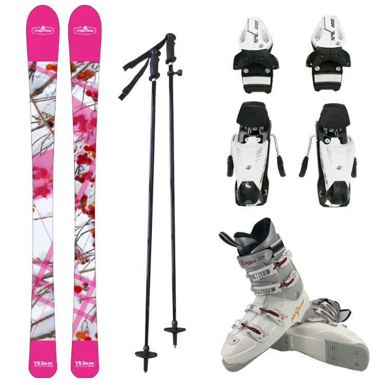 Carbon Skis Set Snow Binding Snow Boots Shoes High Quality Normal Norml Ski Adult Speed Ski