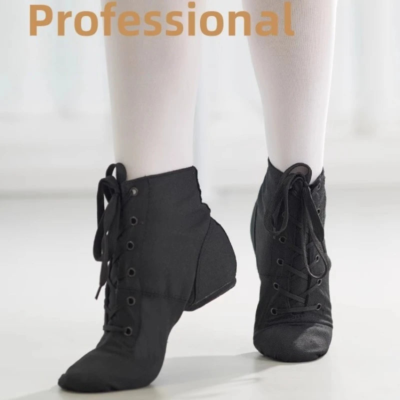 High Top Desinger Ballet Dance Split Heels Sole Shoe Black Red White Men Women Boys Girls Canvas Jazz Shoes