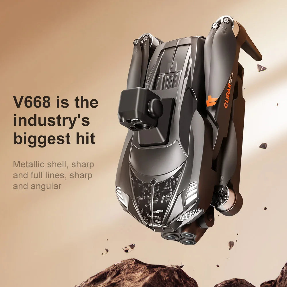 V668 GPS Drone 8K Professional 3-Axis PTZ HD Three Camera 5G WIFI FPV Dron Obstacle Avoidance Brushless Motor RC Quadcopter Toys