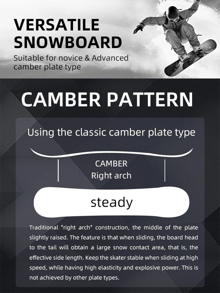 China Manufacture Unique Design Women Snowboard Winter Outdoor Steady Poplar Wood Core Freestyle Skiing Board