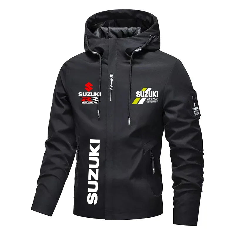 Men's Windproof Hooded Motorcycle Jacket High-Quality Autumn Winter Riding Sweatshirt Bestseller Suzuki 2026