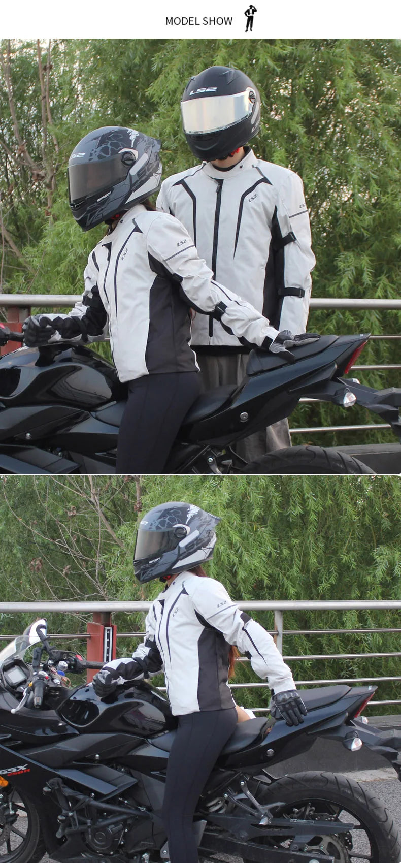 LS2 Original Motorcycle Jacket Winter Warm LS2 SEPANG Motocross Riding Jacket Men Women CE Anti-fall Waterproof Motorbike Jacket