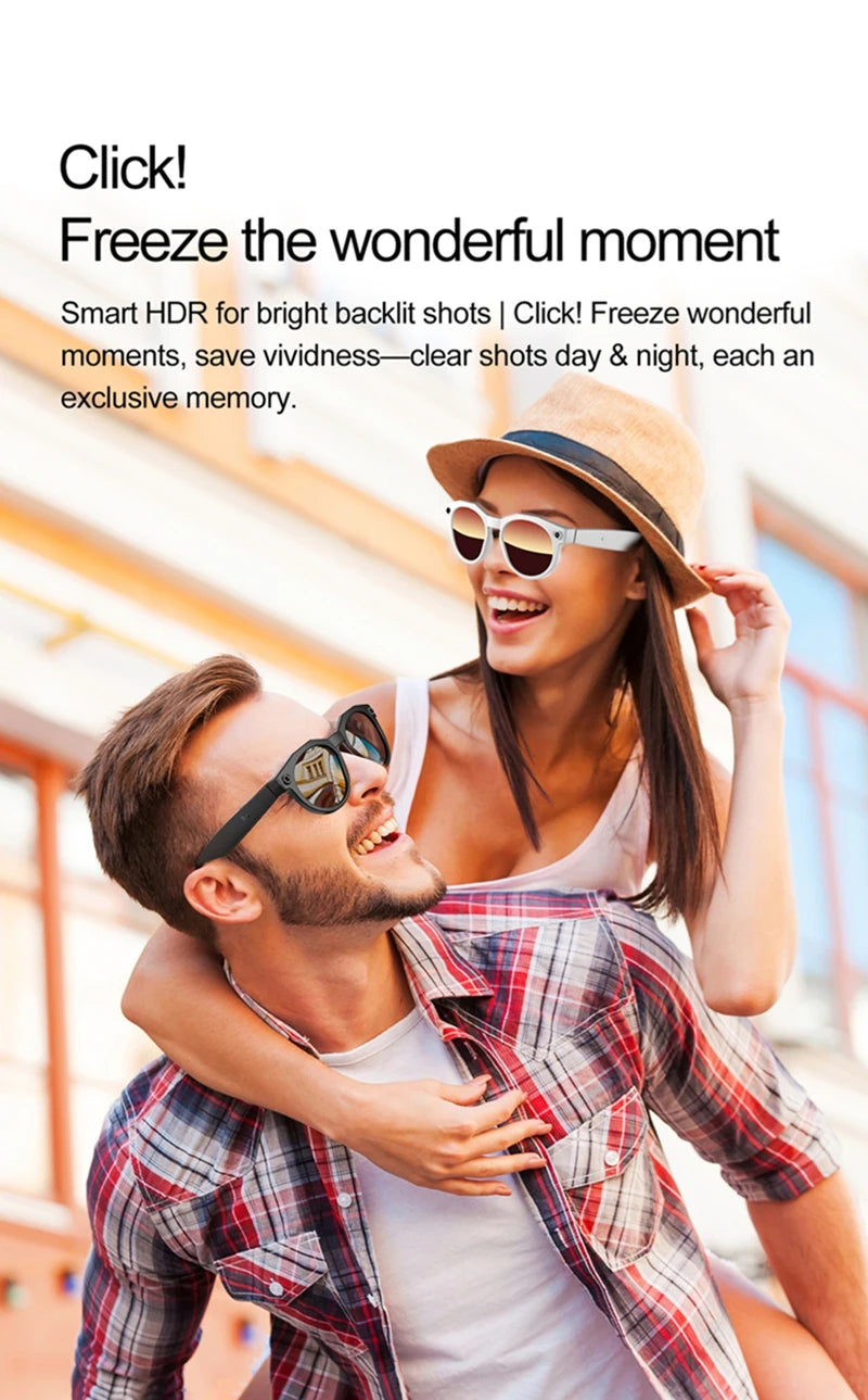 Lenovo 8K HD Smart Glasses Bluetooth music listening Voice Assistant Control 800MP Camera Bluetooth Call Translation Sunglasses
