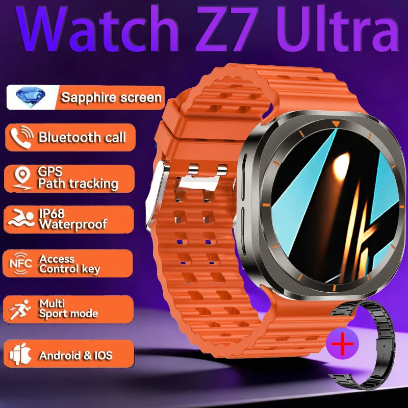 2026 New Watch 7 Ultra Smart Watch Men 3D Display Sport SmartWatch GPS NFC Compass Blood oxygen Smartwatch Women For Android IOS