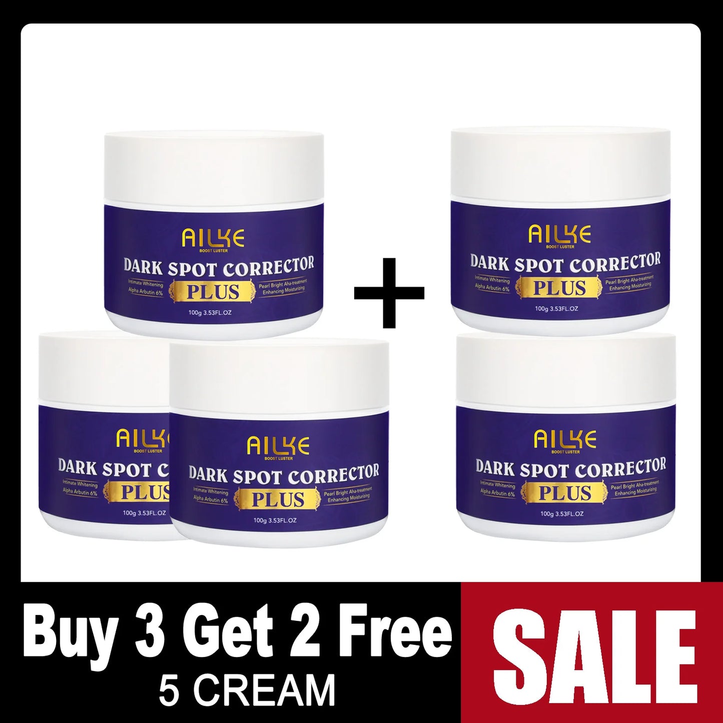 AILKE Double Glutathione Whitening Set For All Skin Types, Reduce Dark Spots, Melanin, Freckles, Chloasma, Even Skin Tone
