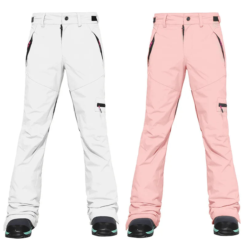 Skinny Snowboard Ski Pants Women's and Men's Snow Pants Waterproof Wind Warm Snow Pants Slim Ski Suit