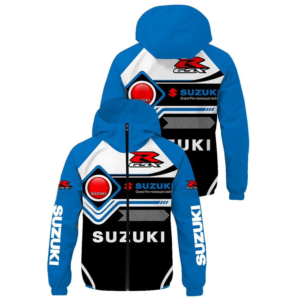 Suzuki Racing Jacket, Motorcycle Jacket, Suzuka Endurance Race Sun Protection Jacket, Outdoor Cycling Race Jacket, Men's Coat