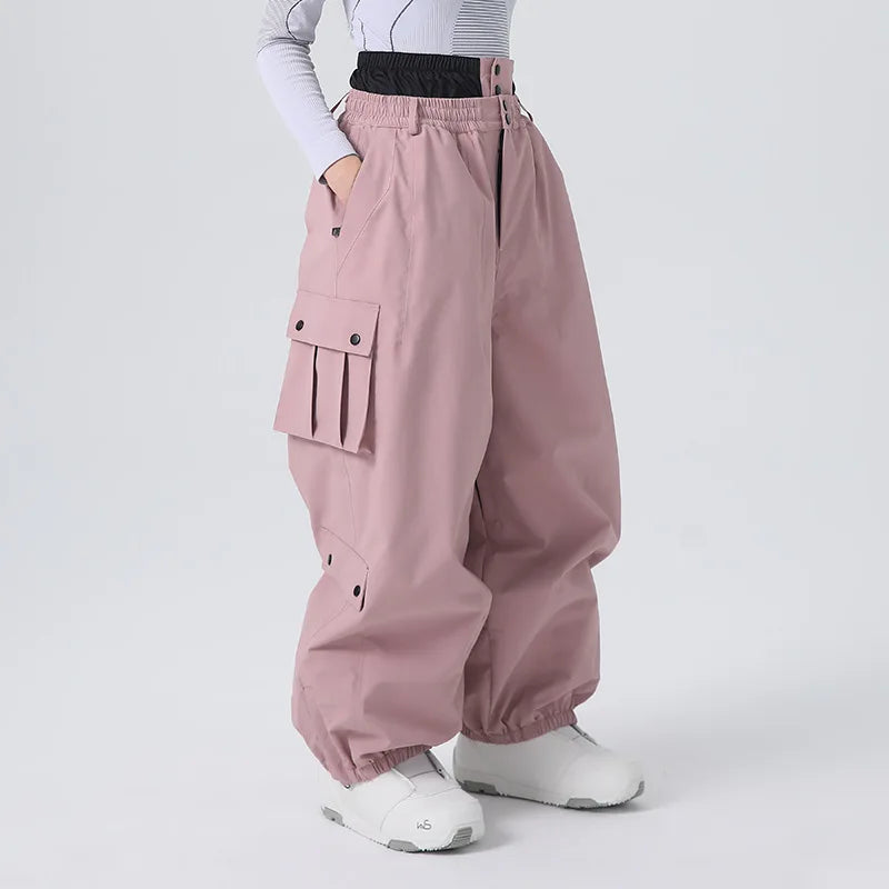 Man Snow Overalls Women Couple Loose Skiing Pants Outdoor Sports Waterproof Windproof Ski Trousers Winter Warm Adult Pants 2026