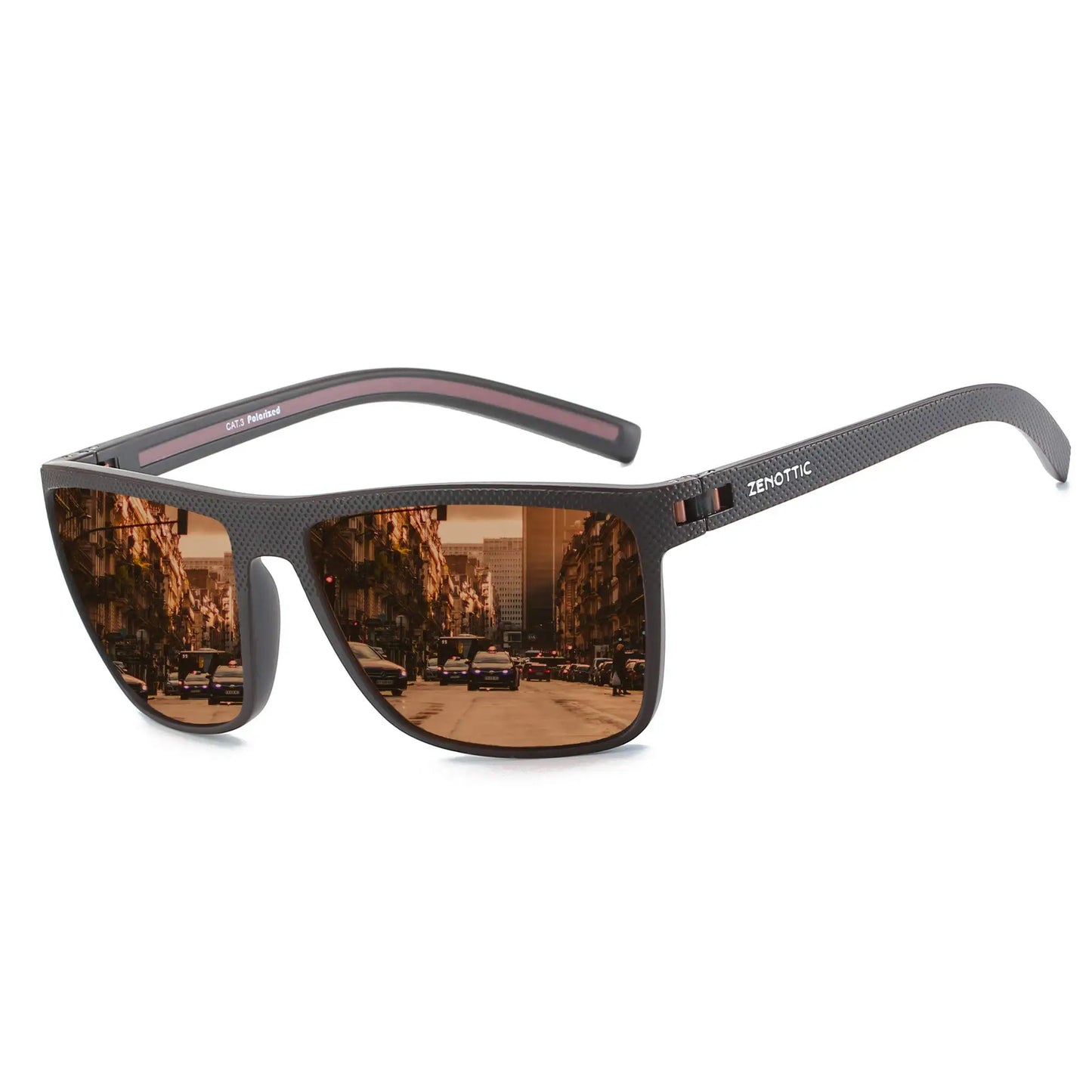 ZENOTTIC Retro Square Polarized Prescription Sunglasses Fashion Lightweight TR90 Progressive Optical Sun Glasses for Women Men