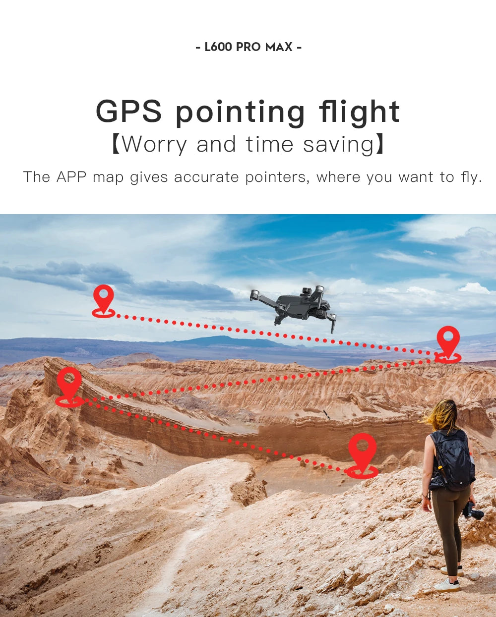 L600-1/L600 PRO MAX Remote control drone with screen Dual camera 4K Professional dron with camera GPS FPV quadcopter 3KM flight