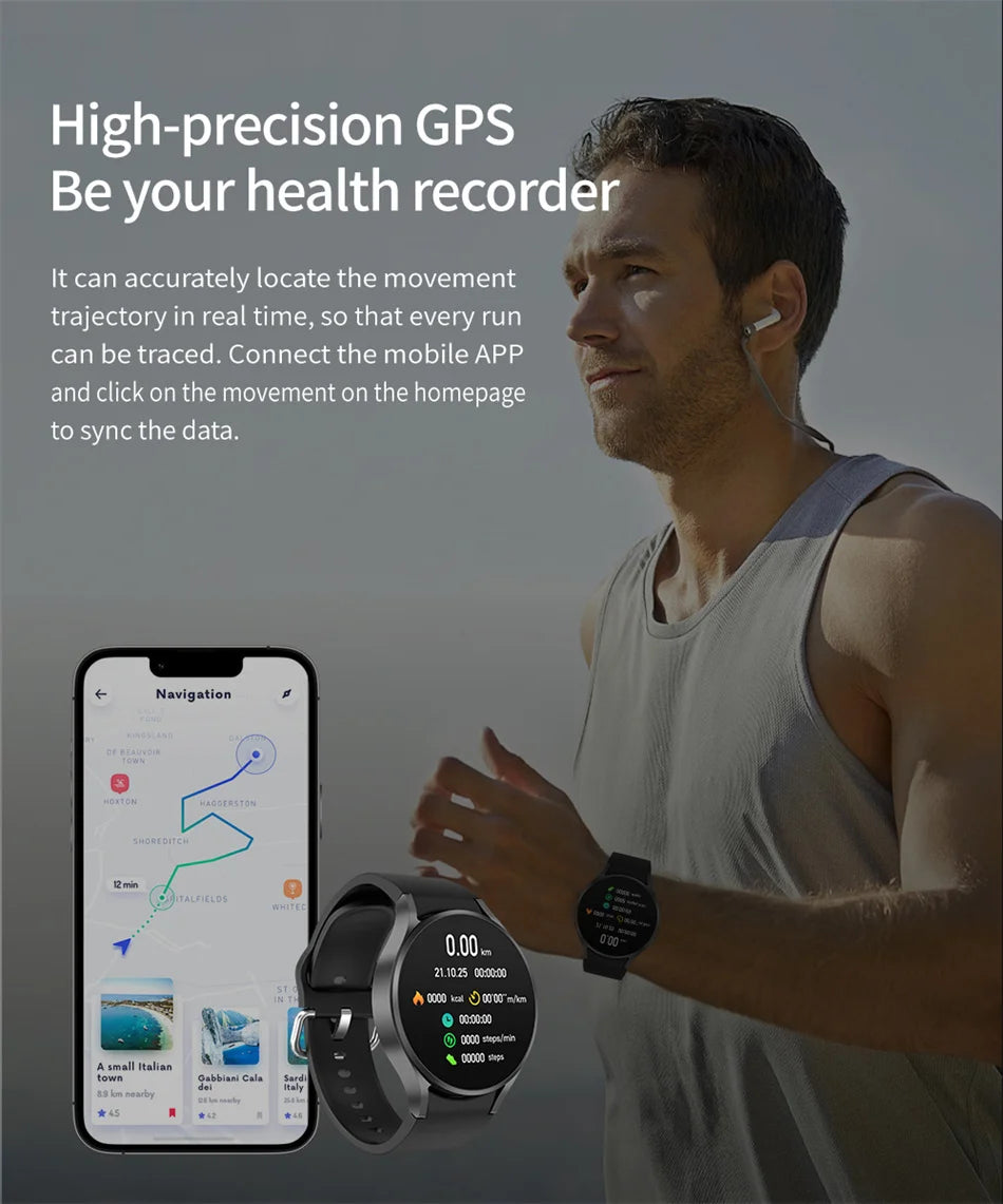 2025 New Bluetooth Call Smart Watch 6 Classic Men AMOLED HD Screen AI Voice Assistant Bluetooth Call NFC GPS Smartwatch Women