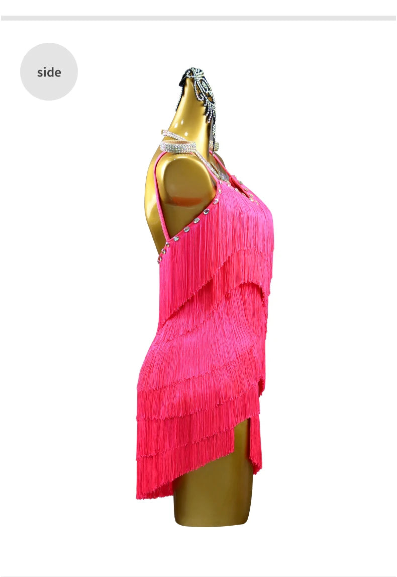 2026 Latin Dance Dresses Woman Clothes Sexy Practice Wear Suit Sport Costume Dancewear Stage Prom Girls Fringed Party Sexy Skirt